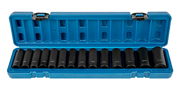 VEVOR Impact Socket Set 1/2 Inch 14 Piece Impact Sockets, Deep Socket, 6-Point Sockets, Rugged Construction, Cr-V, 1/2 Inch Drive Socket Set Impact Metric 10mm - 27mm, with a Storage Cage