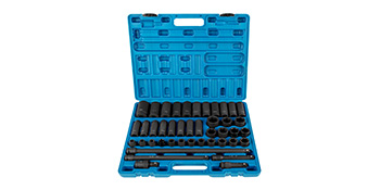 Impact Sockets, 1/2 Inches, 43 Piece