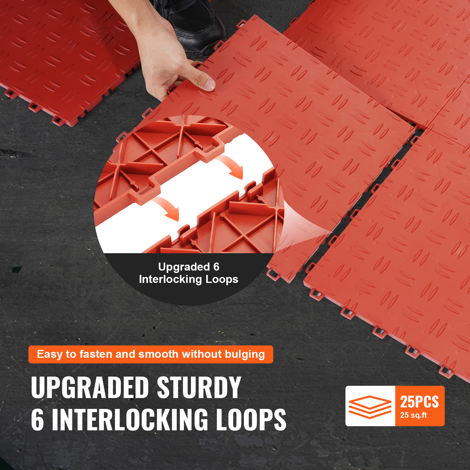 25/50 Pack Garage Floor Tiles Interlocking Flooring Tiles 12x12" 50 sq.ft - Picture 59 of 91