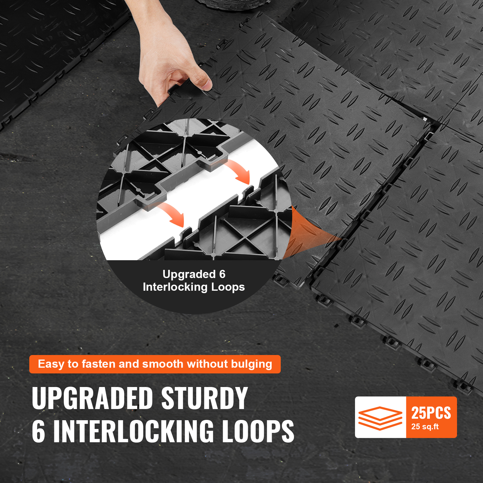 25/50 Pack Garage Floor Tiles Interlocking Flooring Tiles 12x12" 50 sq.ft - Picture 41 of 91