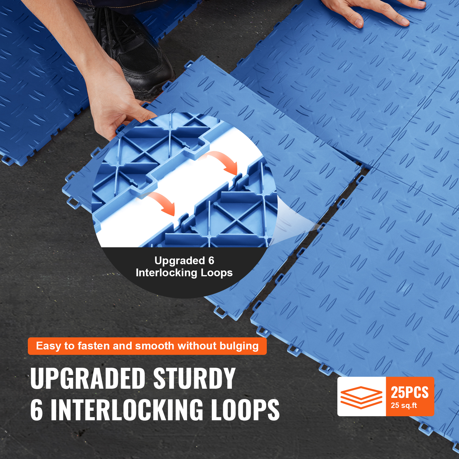 25/50 Pack Garage Floor Tiles Interlocking Flooring Tiles 12x12" 50 sq.ft - Picture 77 of 91