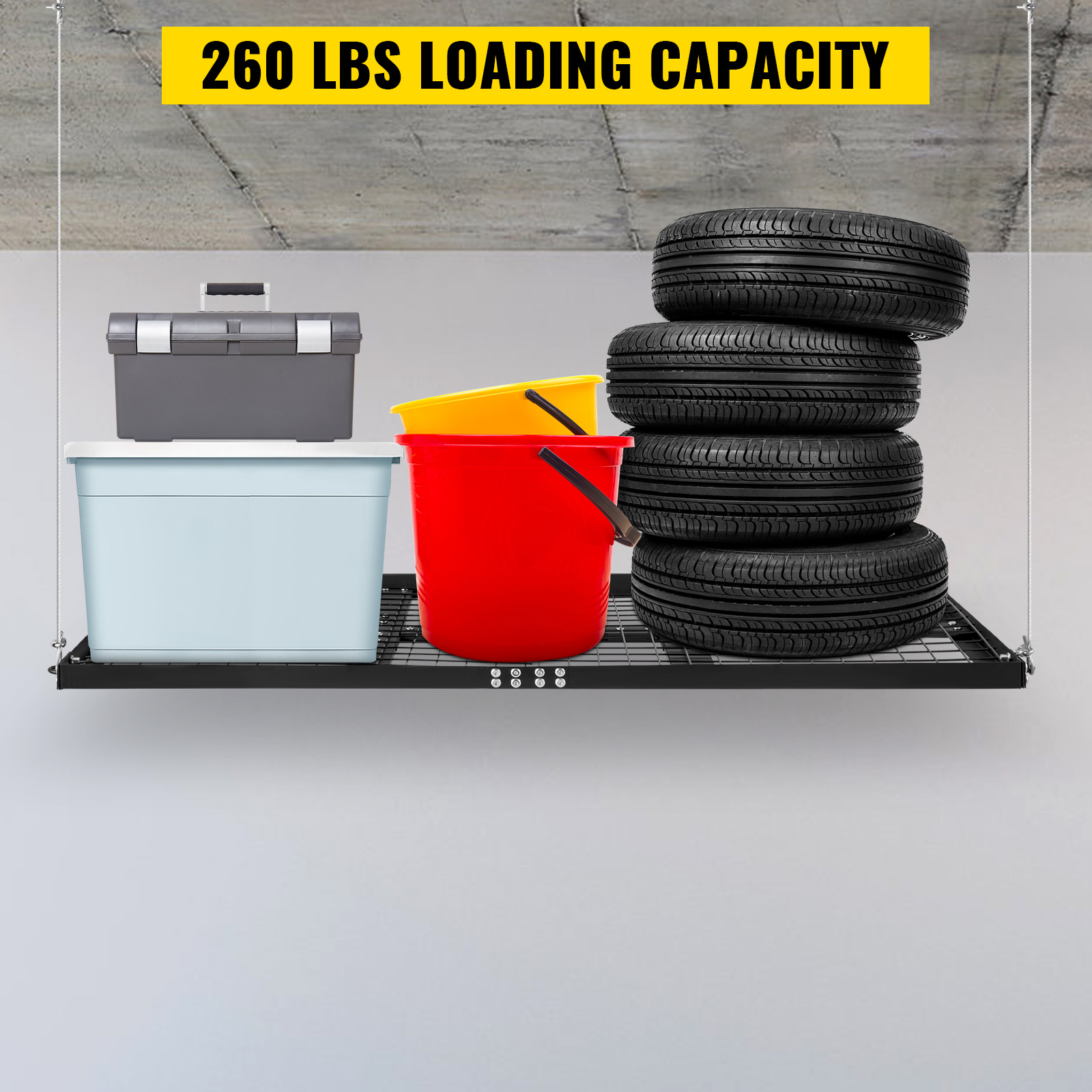 Vevor Garage Wall Shelf Garage Shelving Wall Mounted 2 X 4 Ft Steel