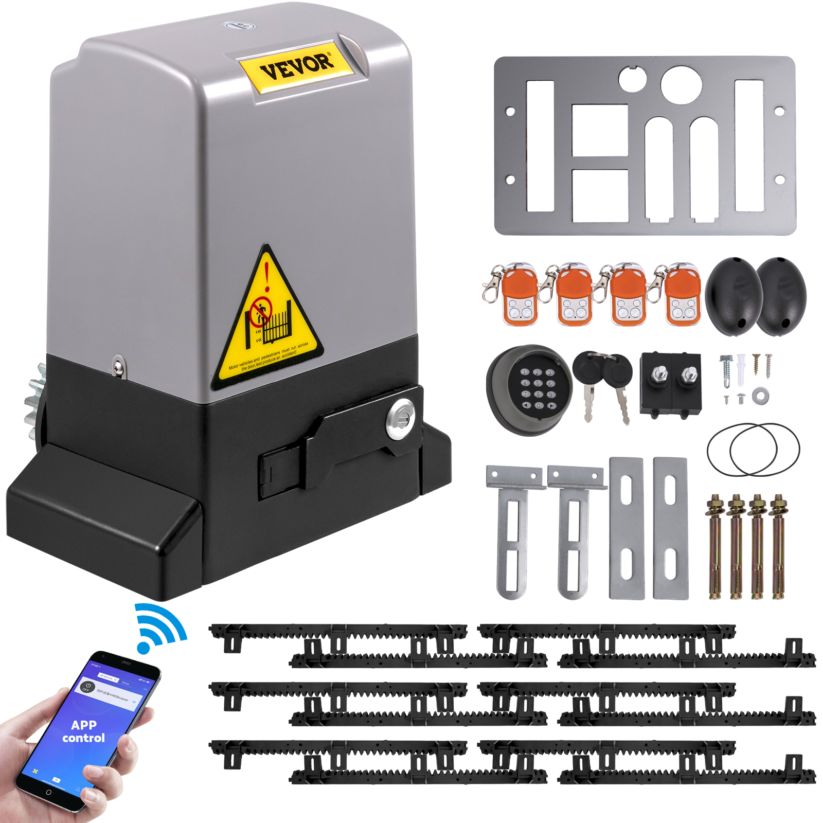 VEVOR Sliding Gate Opener 3300 LBS Automatic Sliding Gate, Gate Opener