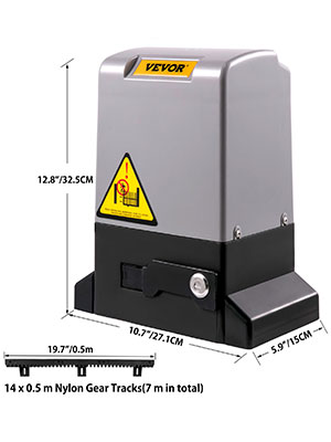 VEVOR otvírač posuvných bran Automatická posuvná brána 1800 KG 4 dálkové ovládání a ovládání aplikací