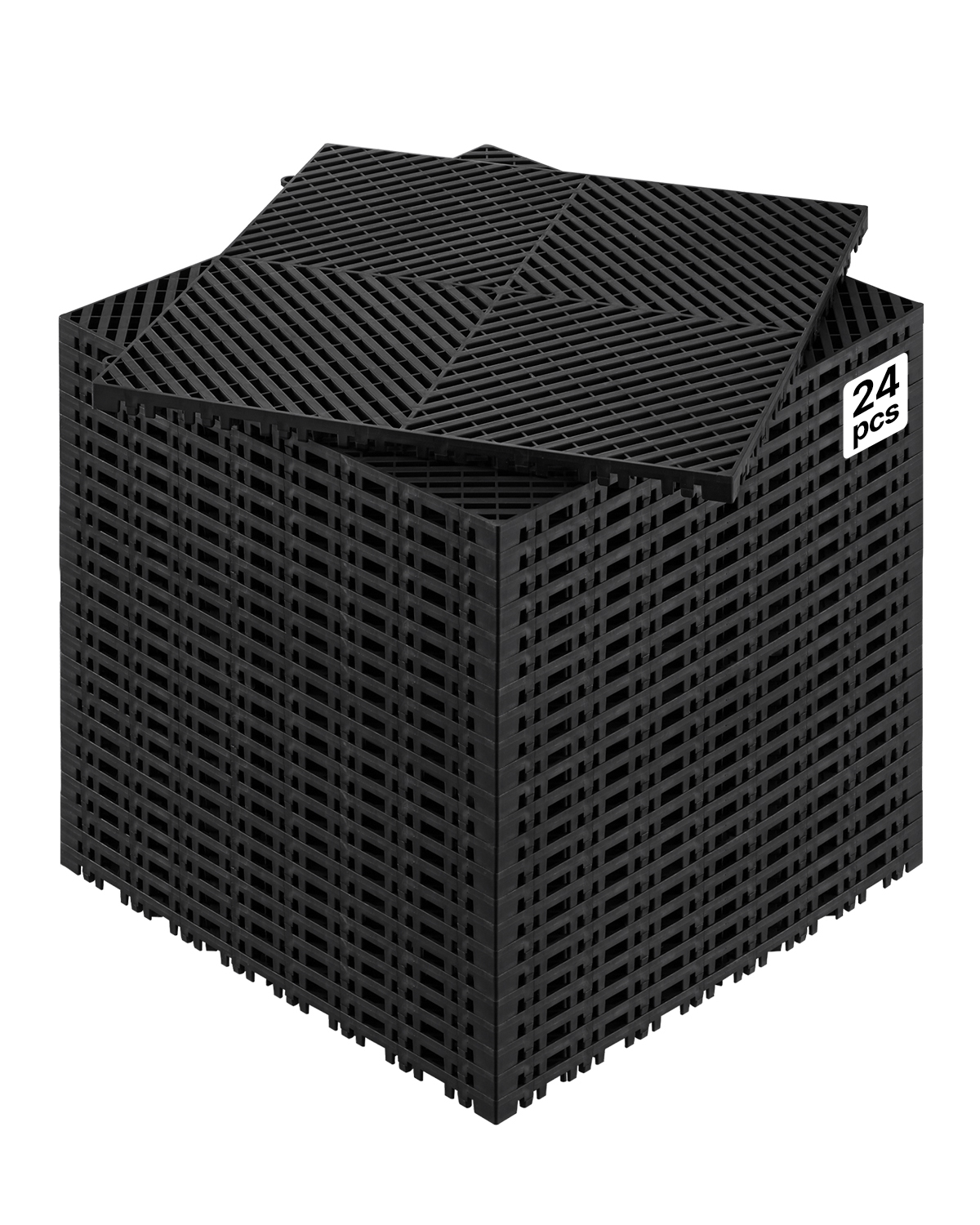 Interlocking Garage Floor Tiles 20 PC PVC 15.7x15.7 - Non-Slip Diamond ...