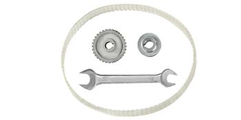 Courroie Crantée 102XL 51 Dents - Périmètre 259mm, Caoutchouc, Anneau Fermé