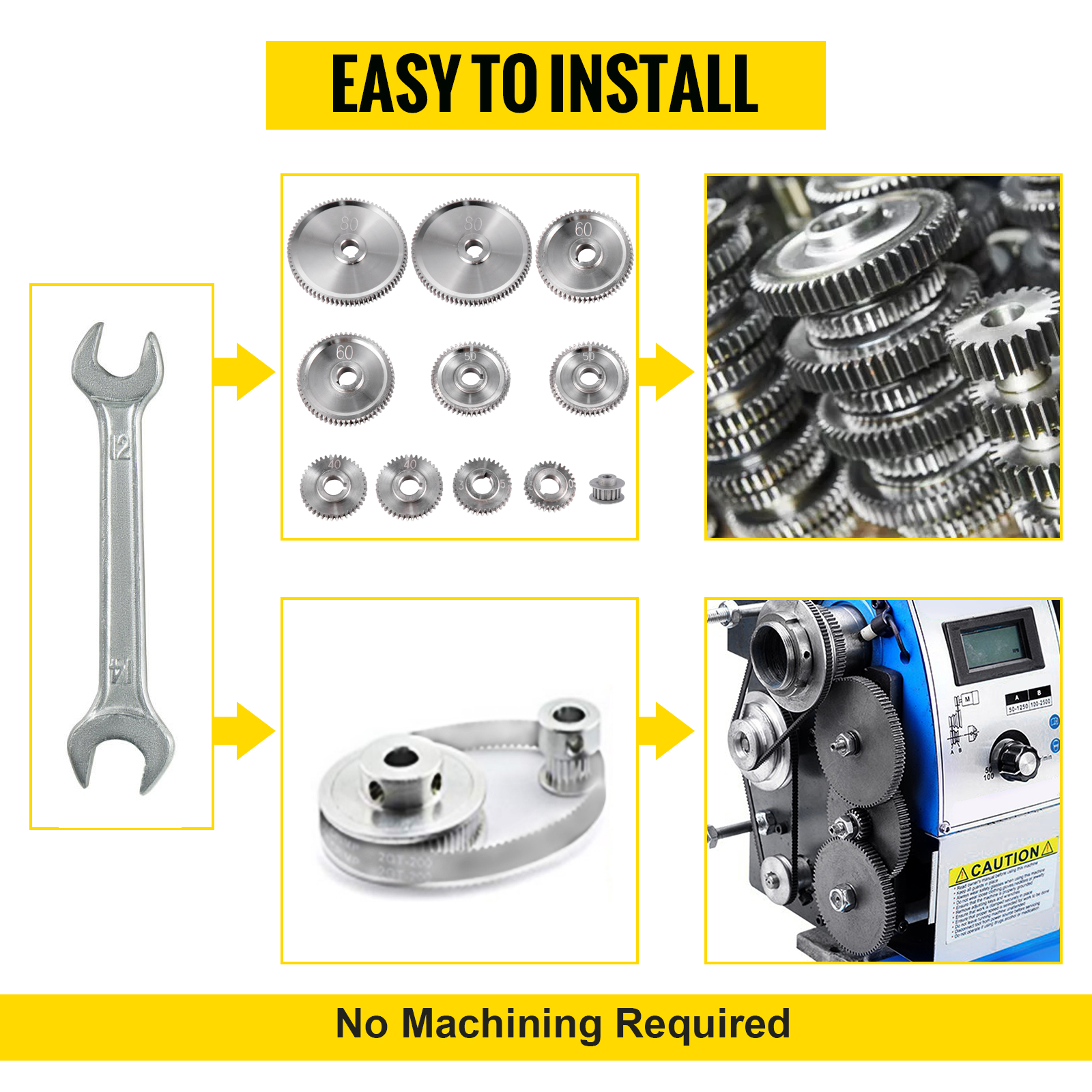 VEVOR VEVOR 11PCS Metal Lathe Gears, Replacement Gears for Mini Lathes