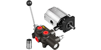 VEVOR Log Splitter Pump Kit 16 GPM Log Splitter Hydraulic Pump 2 Stage Wood Splitter Pump Log Splitter Kit Log Splitter Build Kit with 25 GPM Auto Control Detent Valve 1/2" Work Port for Tracker