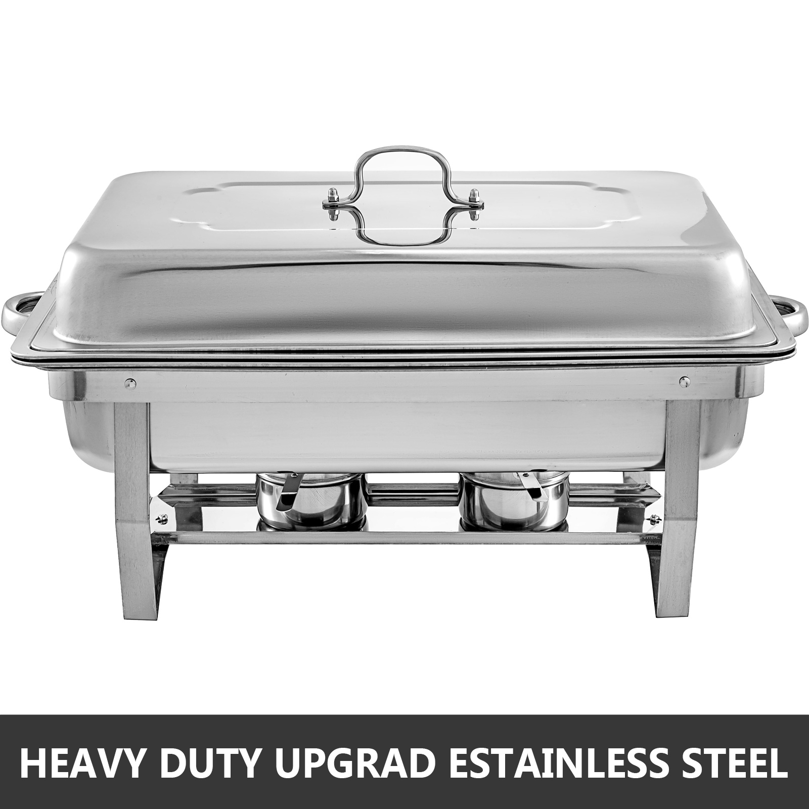 CATERING STAINLESS STEEL 4 PACK CHAFER CHAFING DISH SETS 8 QT FULL SIZE BUFFET 