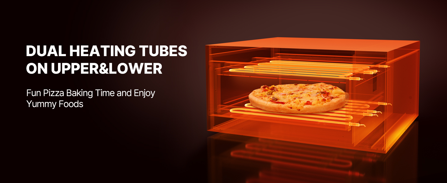 Profi Gastro Pizzaofen 305 mm Edelstahl Elektrisch Timer + Thermo-Control Electric Pizza Oven A100 2.2w