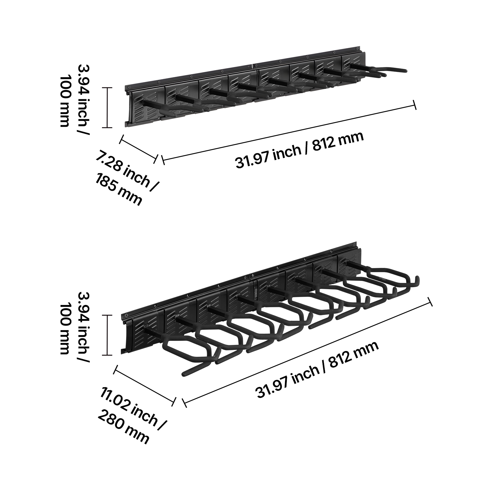 Uimoso Gun Rack Wall/Floor Mount for 2-9 Rifles, Tactical Storage Solution