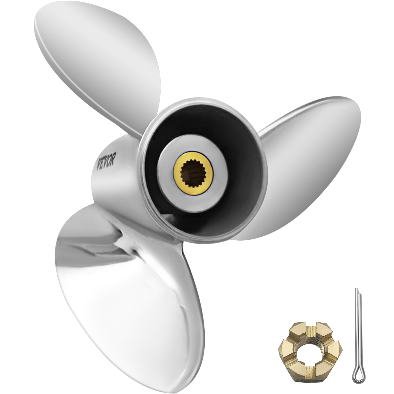 Outboard Propeller,3 Blades,14 1/2