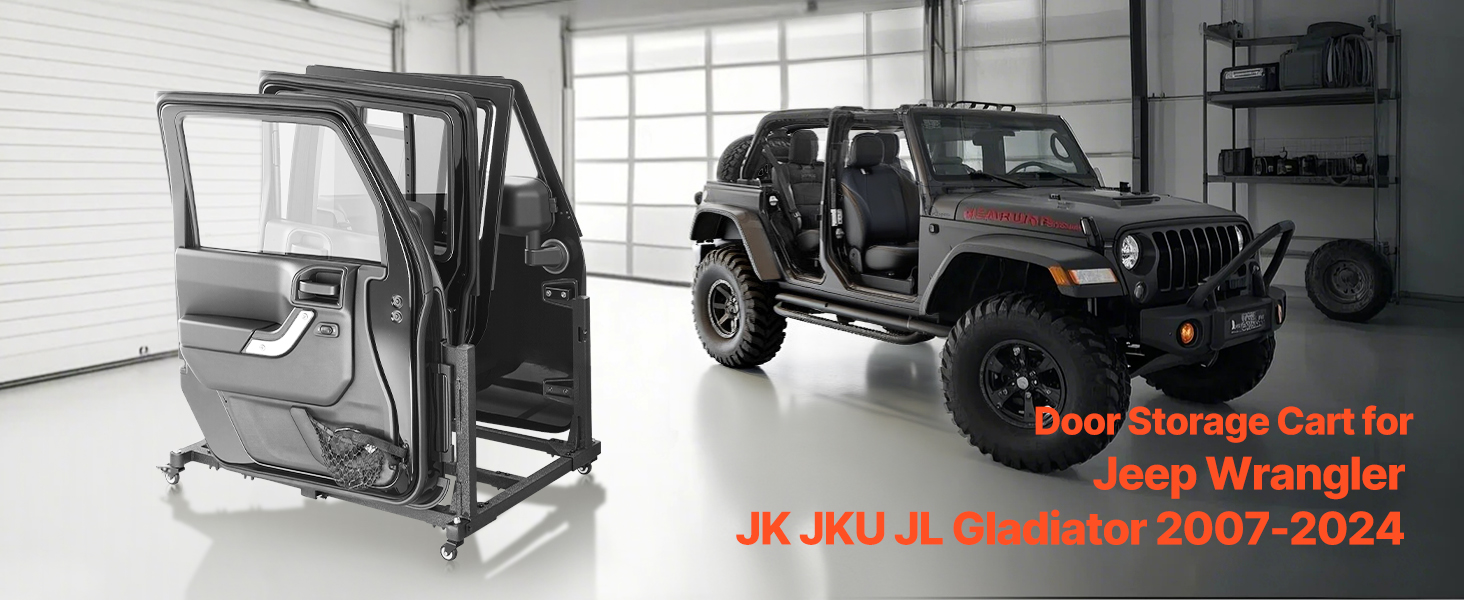 VEVOR Jeep Door Storage Cart 4 Doors Moveable Storage Cart