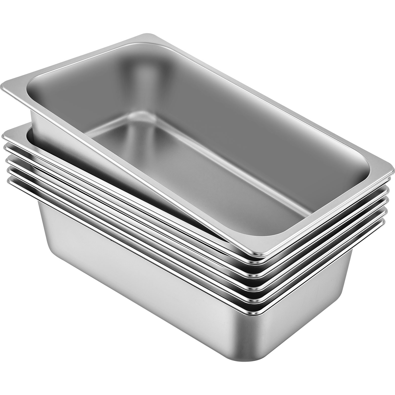 2 PACK Full Size 6" Deep Stainless Steel Steam Prep Table Hotel Buffet Food Pan 