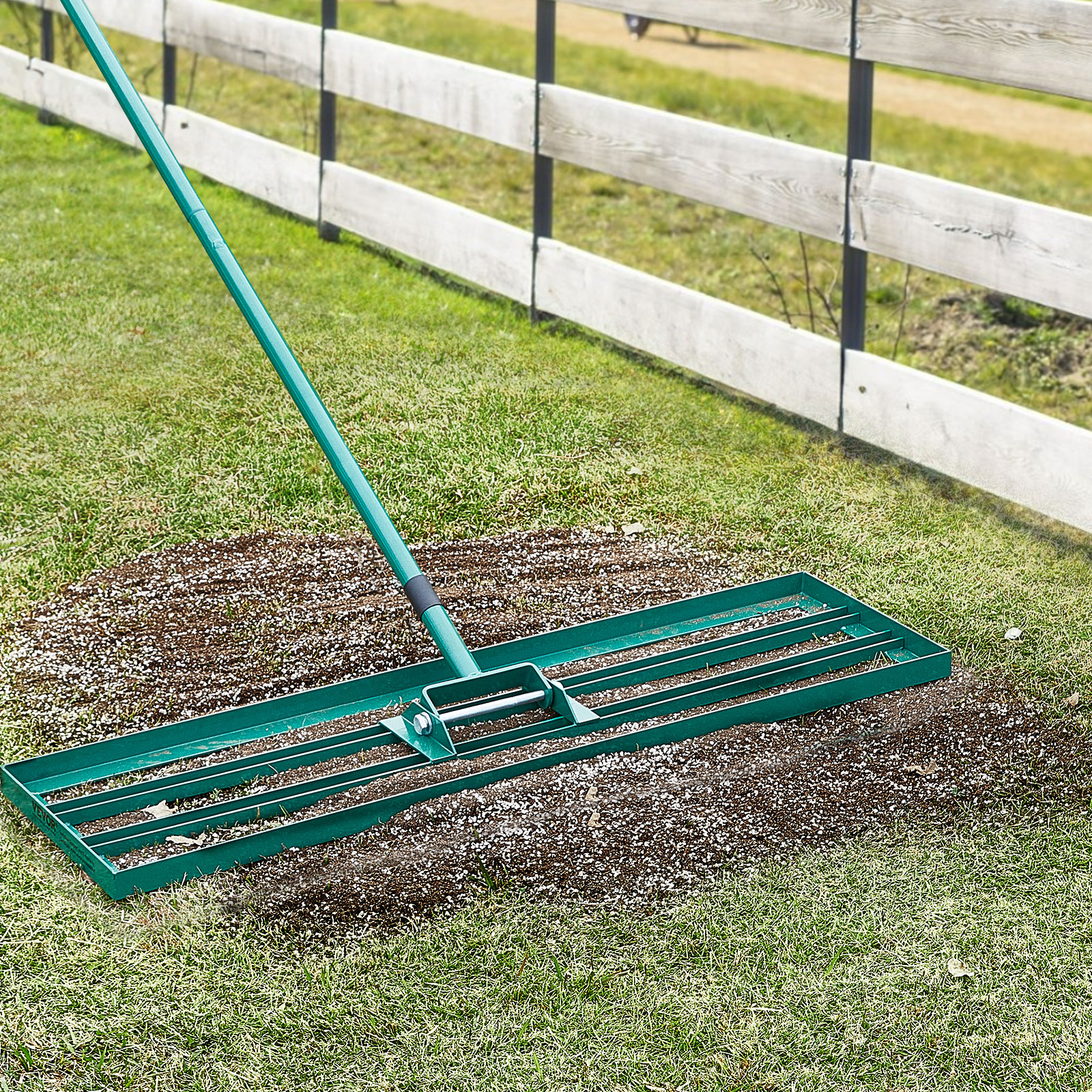 VEVOR Lawn Leveling Rake 48’’/30’’/36"x10" Level Lawn Tool with 78" Steel Handle - Imagen 34 de 38
