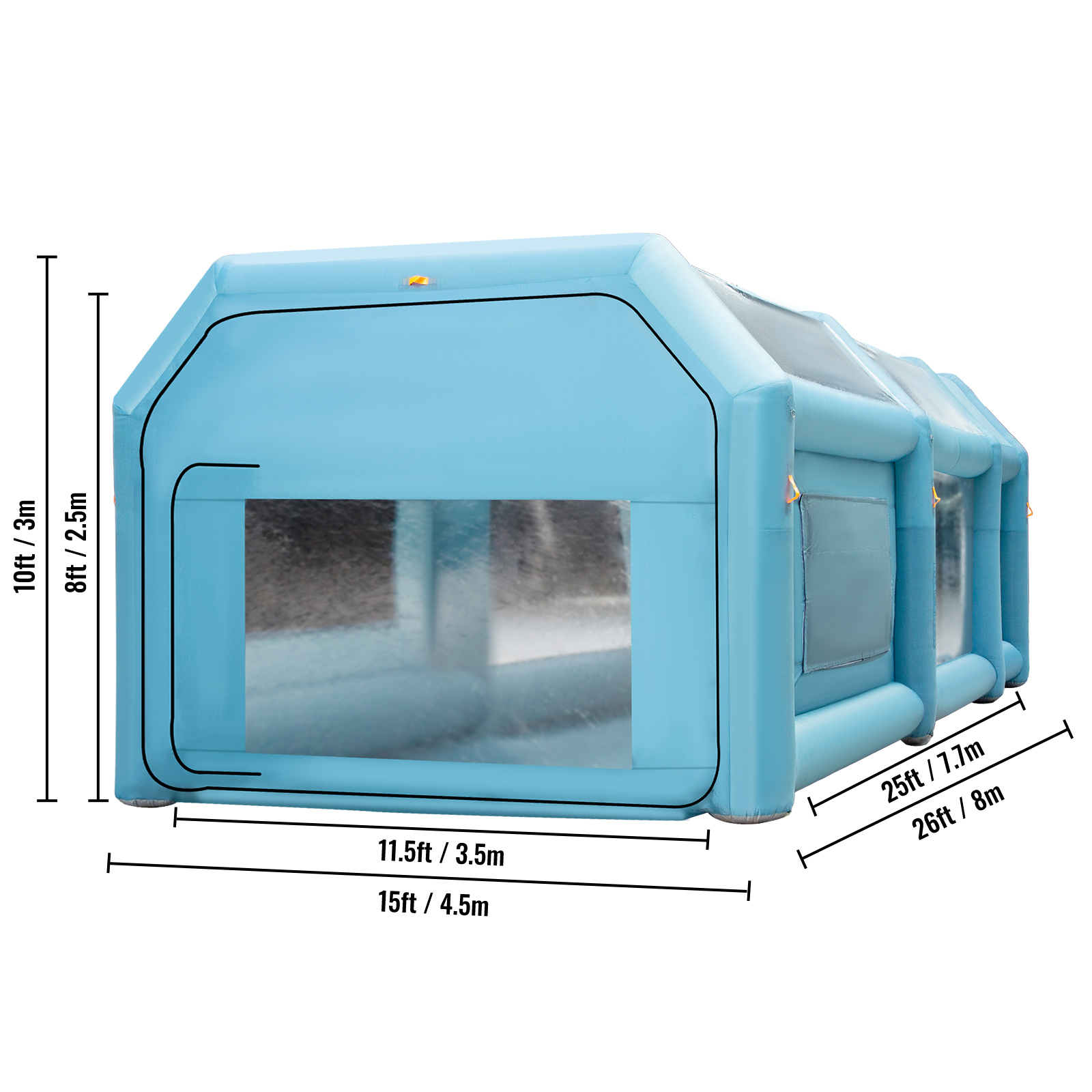 Inflatable Paint Booth Spray Booth Car Tent w/2 Blowers 5 Sizes For Choice - Picture 44 of 54
