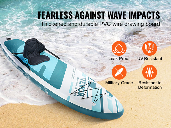thumbnail image 2 of GYMAX 6FT Stand Up Paddle Board - Lightweight Surfboard With Removable Fins & Safety Leash 2 of 14