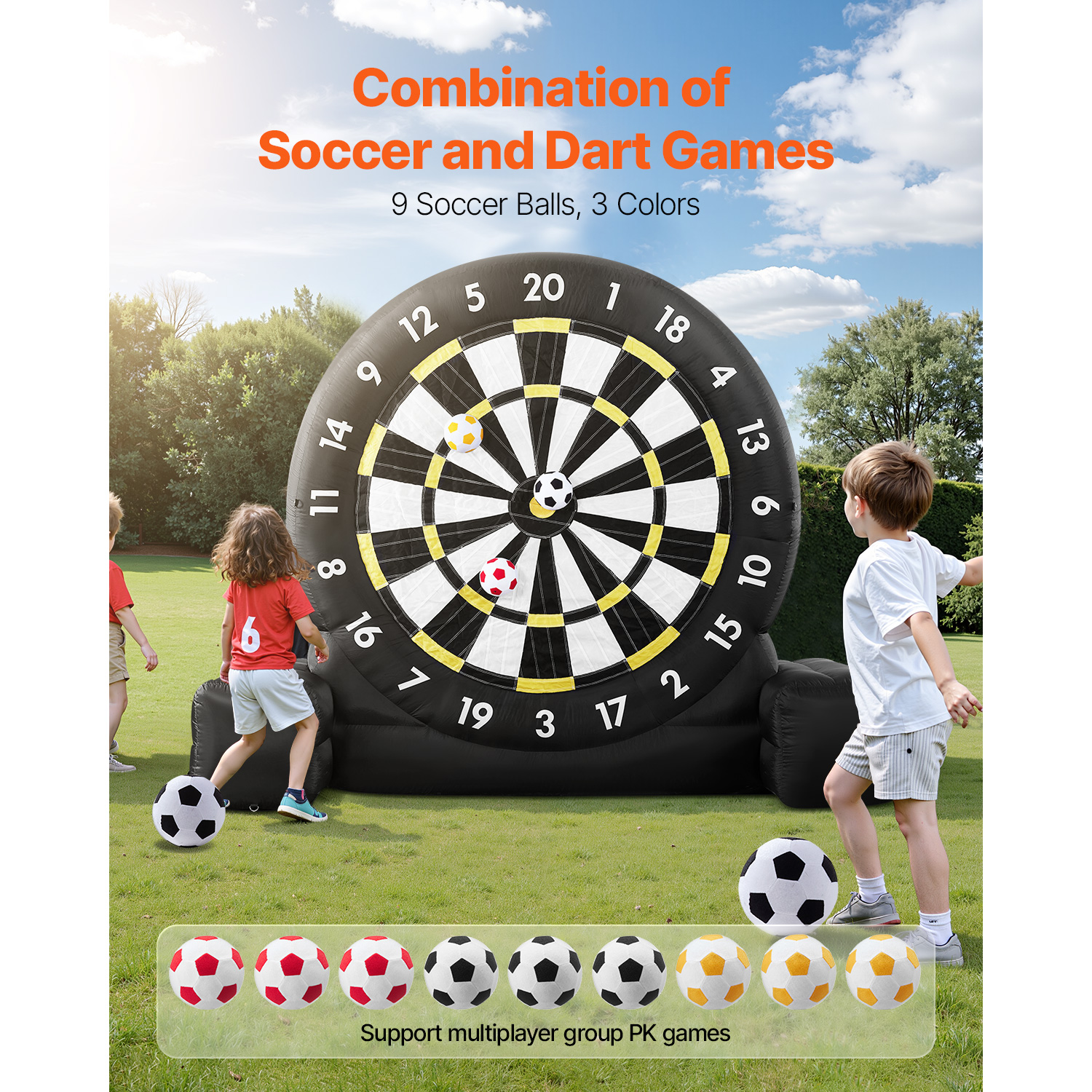 Uimoso Inflatable Soccer Dart Board