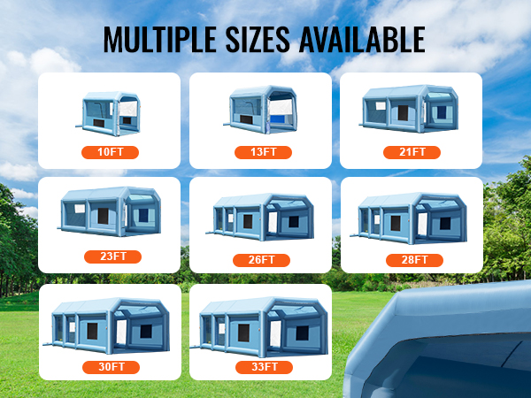 Cabina Di Verniciatura Gonfiabile VEVOR 7x4x2,5m In Oxford 210D – Sistema Filtrazione E Doppie Porte Per Auto, Moto E Fai Da Te