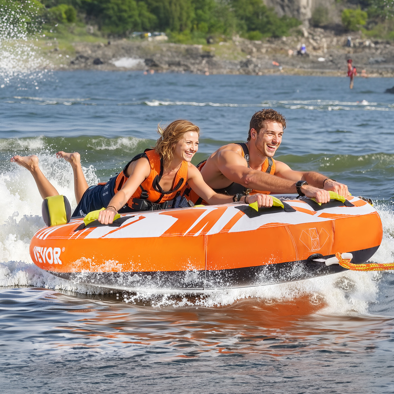 Towable Tube for Boating 1-2/3/4 Riders Boating Tubes Towable Water Sport