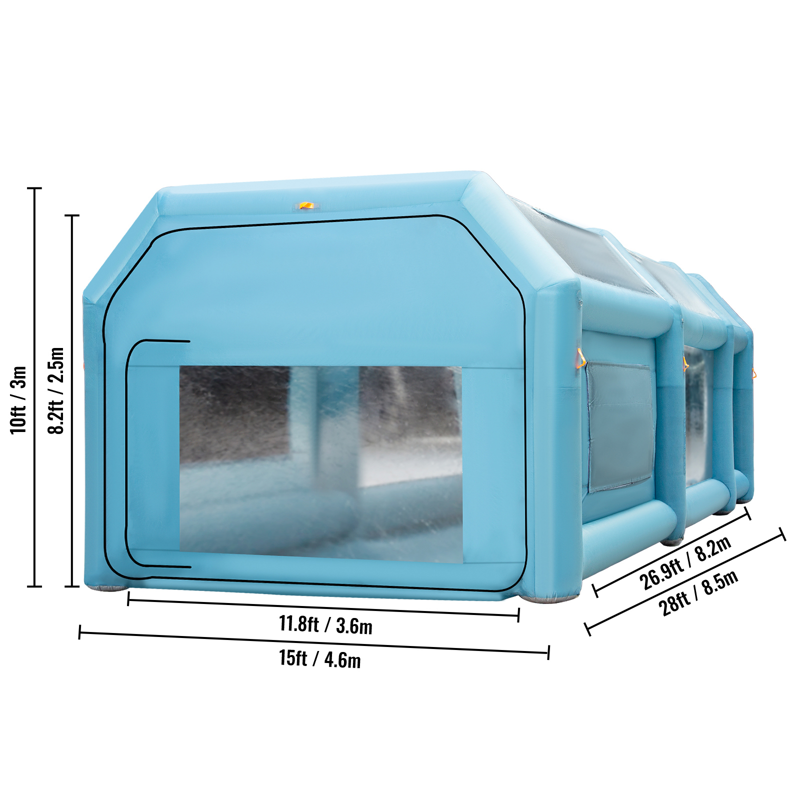 Inflatable Paint Booth Spray Booth Car Tent w/2 Blowers 5 Sizes For Choice - Picture 53 of 54