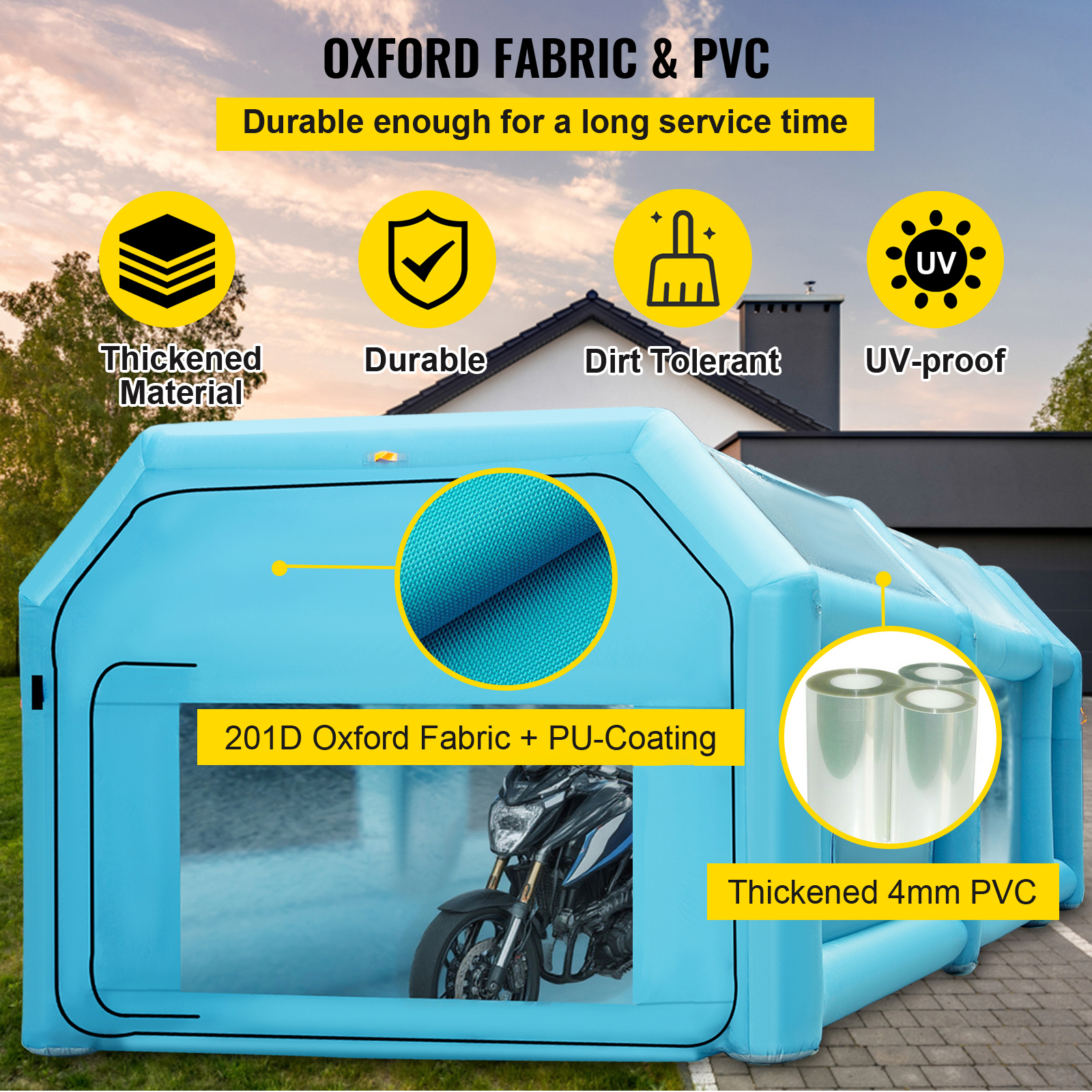Inflatable Paint Booth Spray Booth Car Tent w/2 Blowers 5 Sizes For Choice - Picture 17 of 54