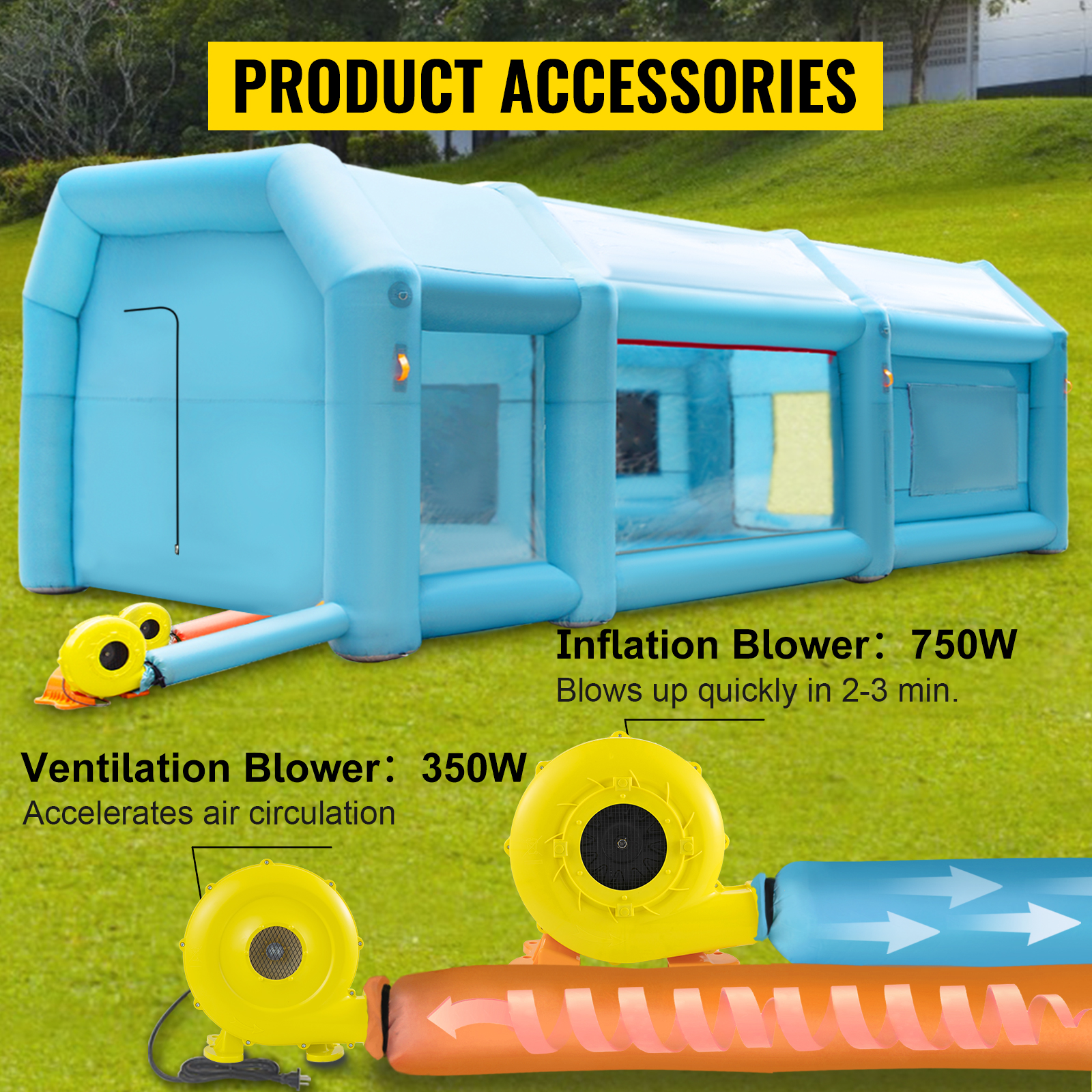 Inflatable Spray Booth,Tent,2 Blowers