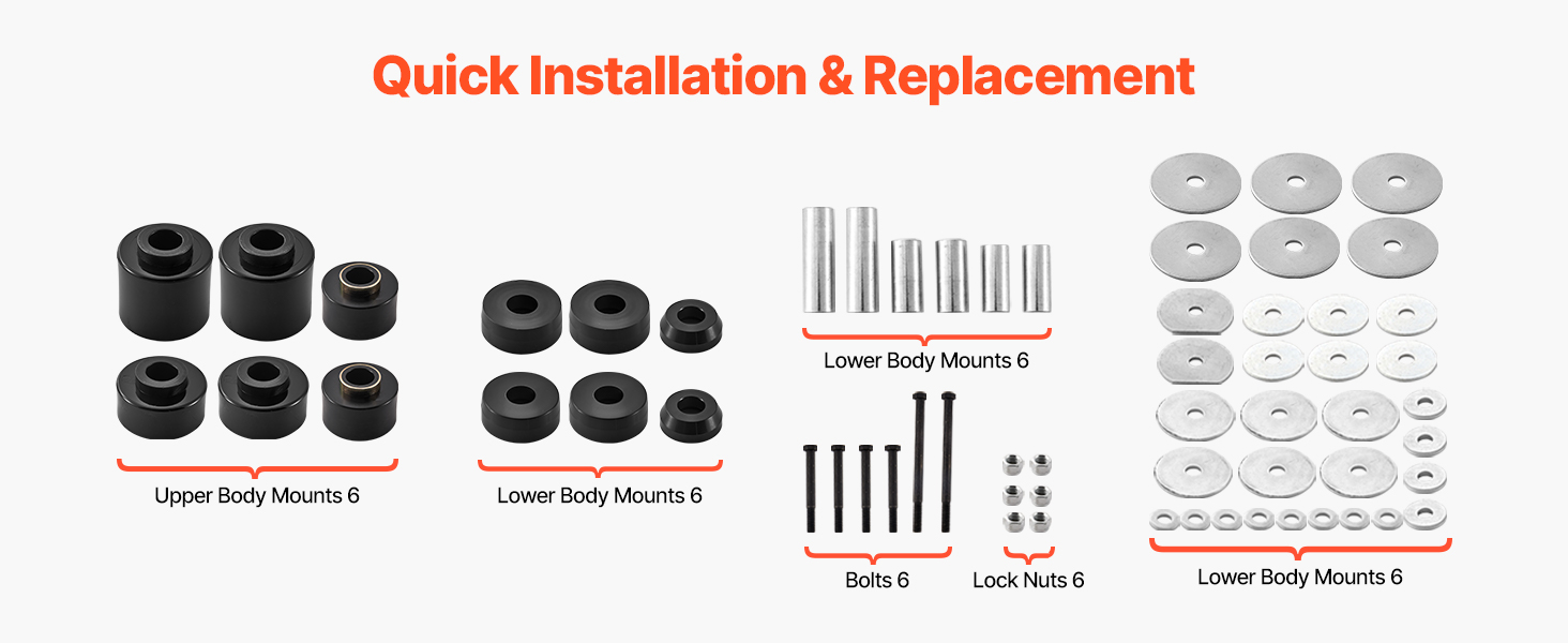 Complete mounting hardware