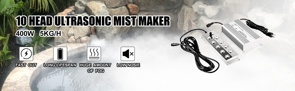 Mist Maker - Brumisateur Ultrason - 9 Têtes