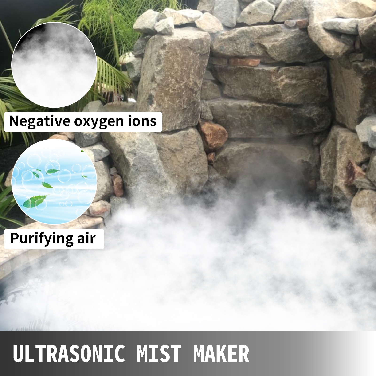 Mist Maker d'Aquarium Brumisateur Ultrason Aluminum Alloy Fogger Atomizer  for Water Fountain Pond Rockery Fish Tank Decoration - Cdiscount