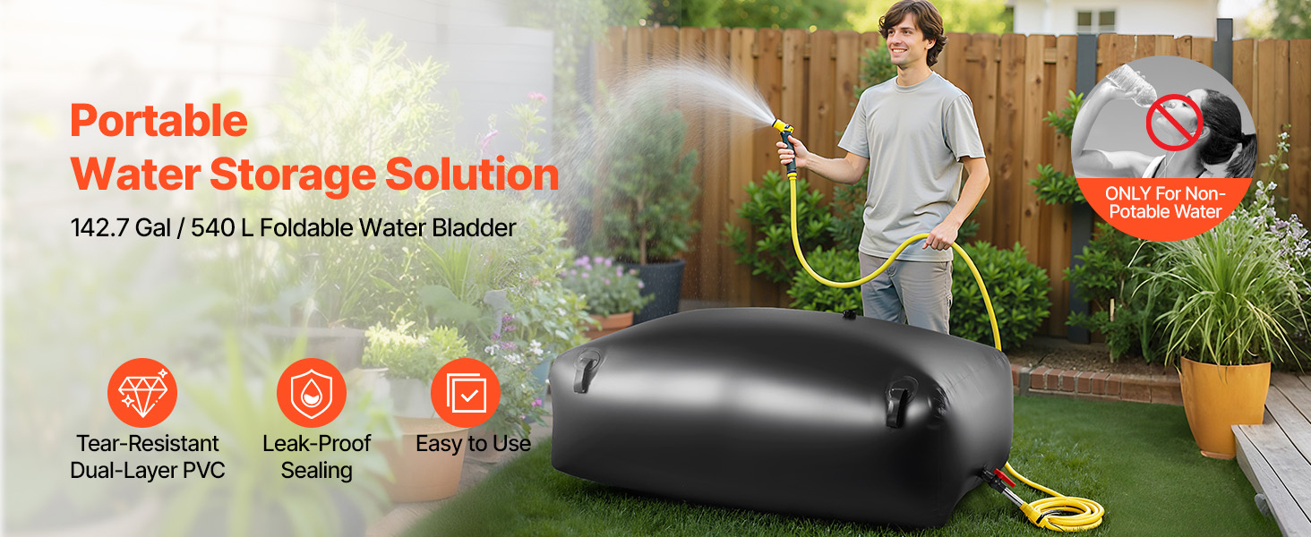 Réservoir d’eau souple pliable SucceBuy, de 113 à 1 000 L
