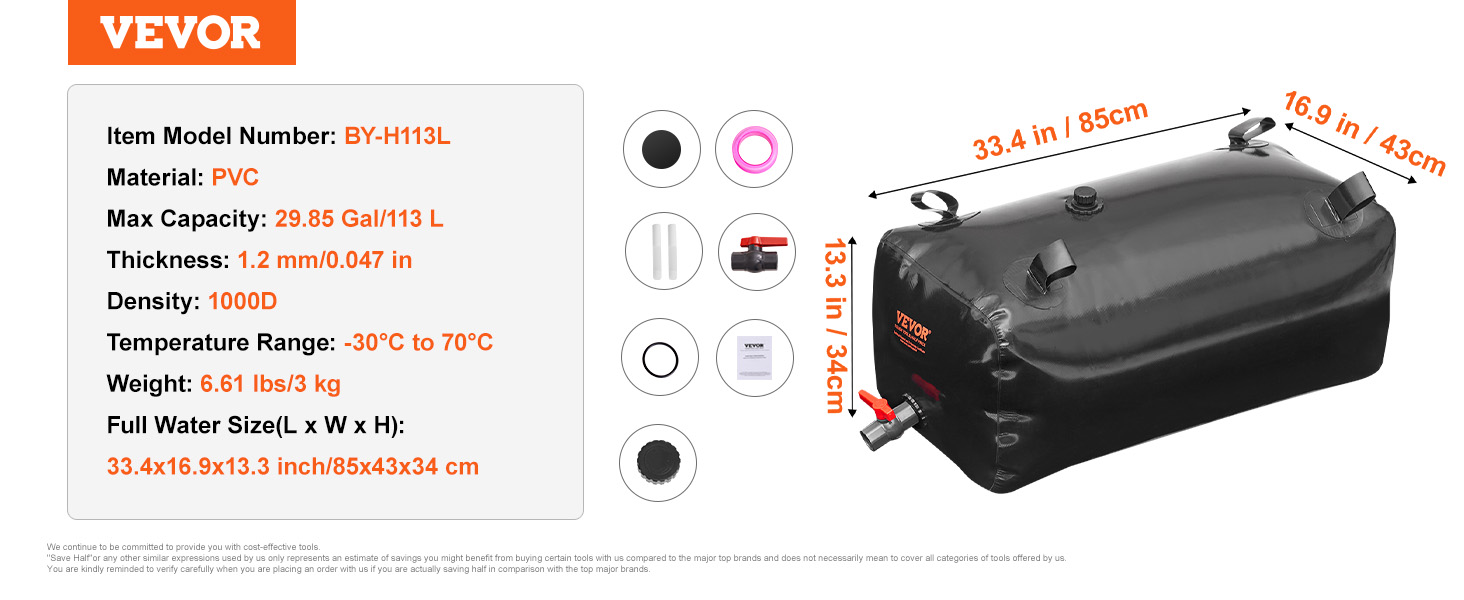 Water tank bladder, PVC,1004D