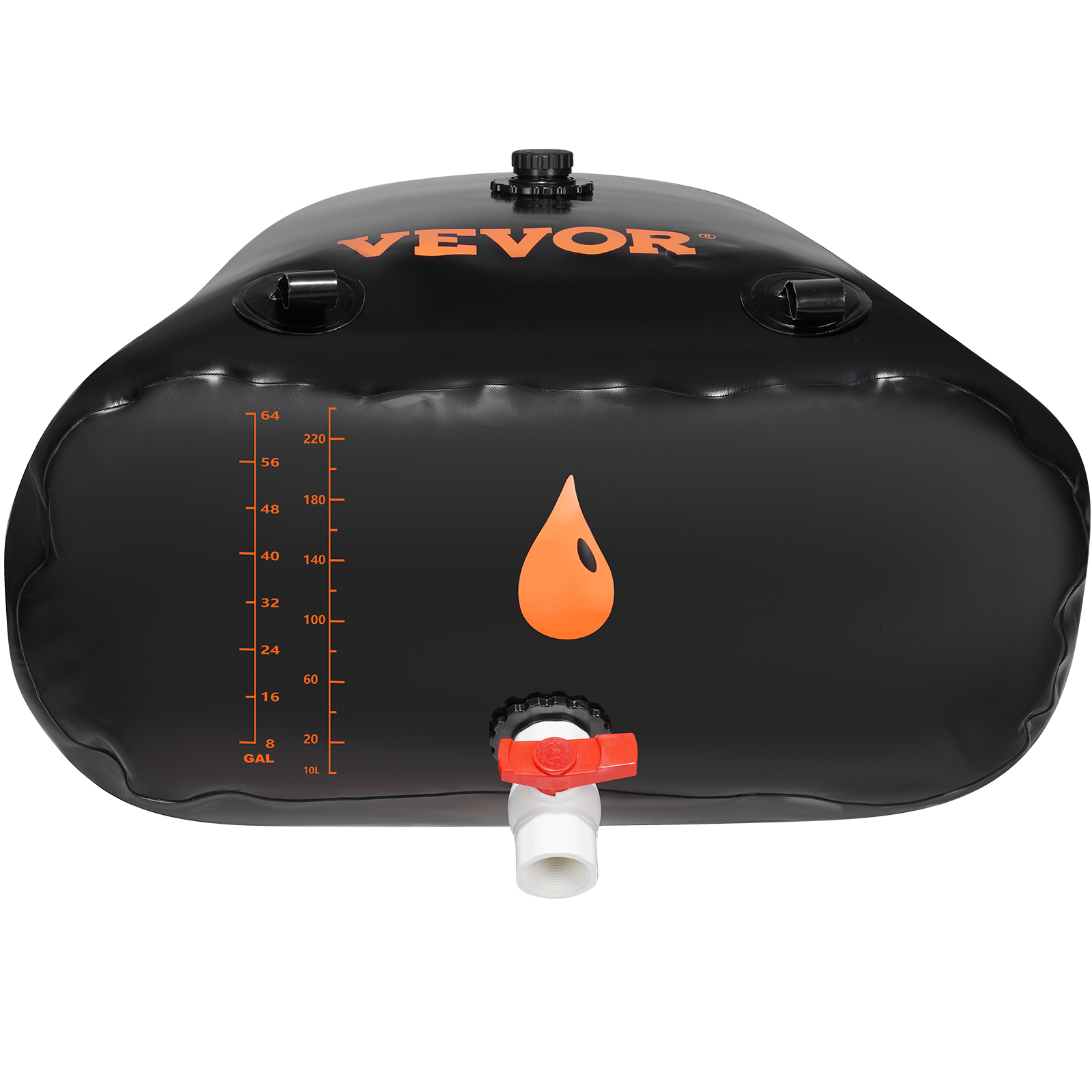 VEVOR Water Tank Bladder Portable Rainwater Bag 63 Gal PVC Collapsible Black