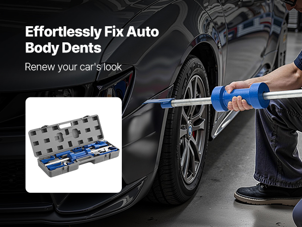 Kit De Débosselage Voiture Sans Peinture – Outils Réparation Bosses & Grêle – 3 Languettes + 14 Curseurs + Tige