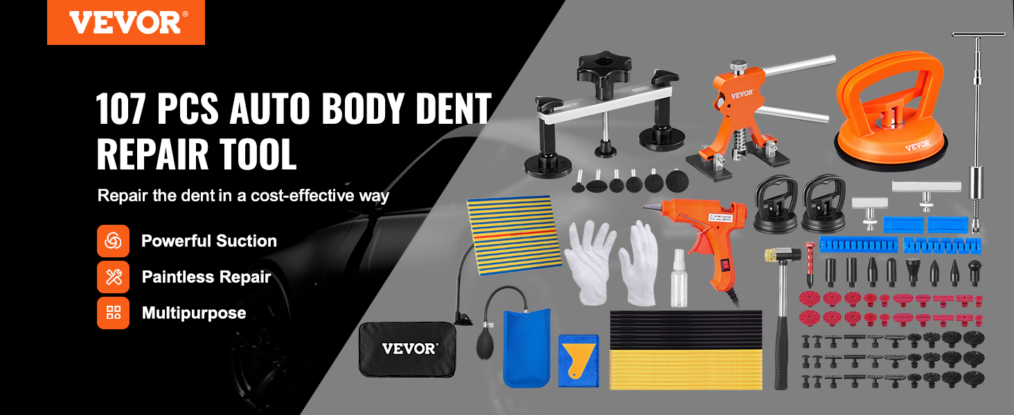 VEVOR 25 PCS Dent Repair Kit, Paintless Dent Removal Kit with
