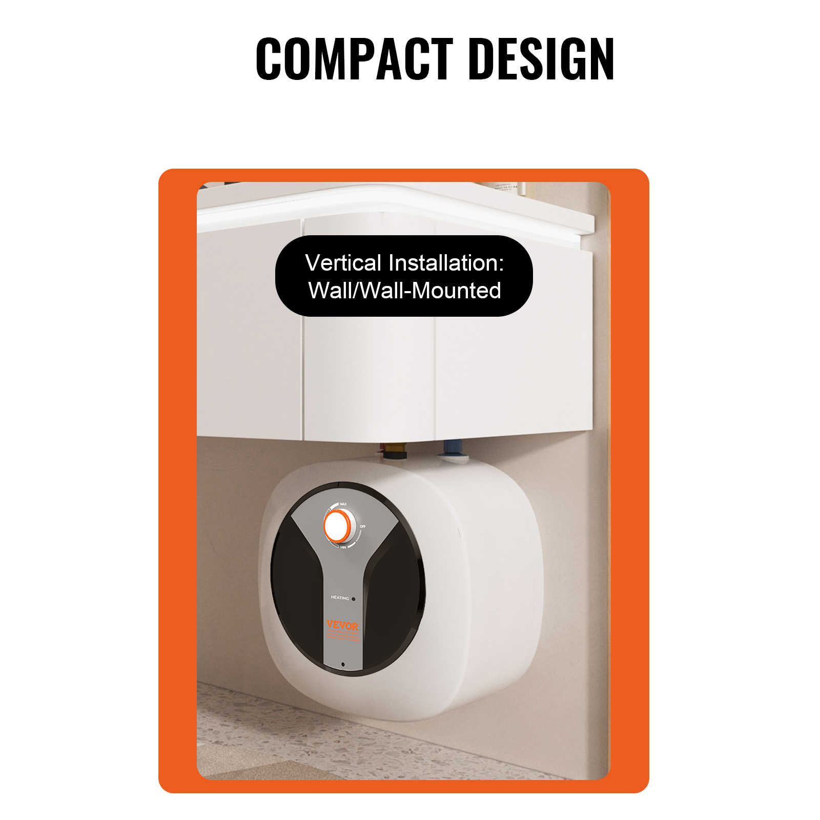 2.5/4/8 Gal Electric Hot Water Heater Mini Tank Compact 1400W Kitchen Sink - Picture 28 of 44