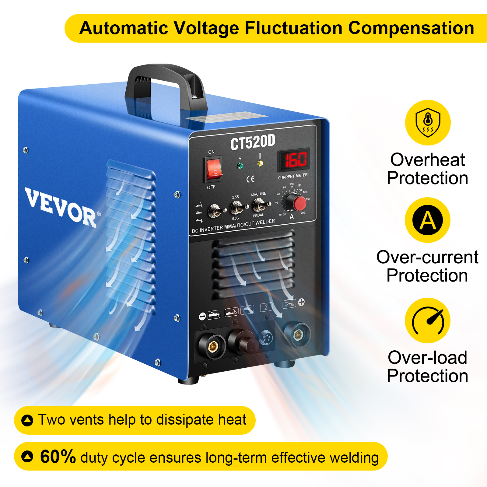 VEVOR VEVOR Cortador de Plasma de 220 V, Cortadora de Plasma CUT-50,  Soldadora de Arco, Soldadura por Puntos, Soldador por Puntos, Máquinas de  Soldar Espesor Máximo Corte 12 mm, para Cortar Metales