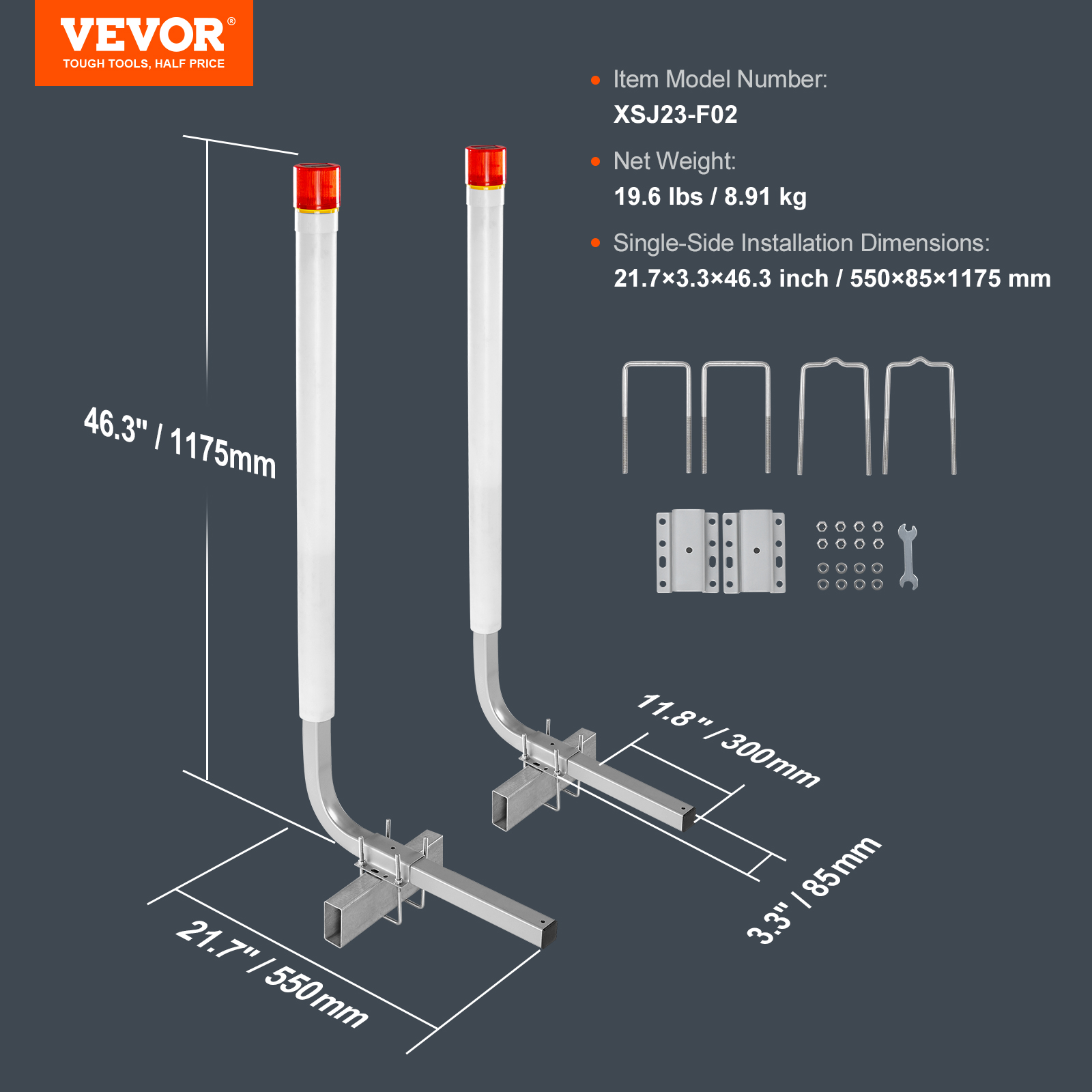 VEVOR Boat Trailer Guide 48/62/43/60/46” Galvanized Guide on PVC Poles Sailboat - Picture 69 of 86