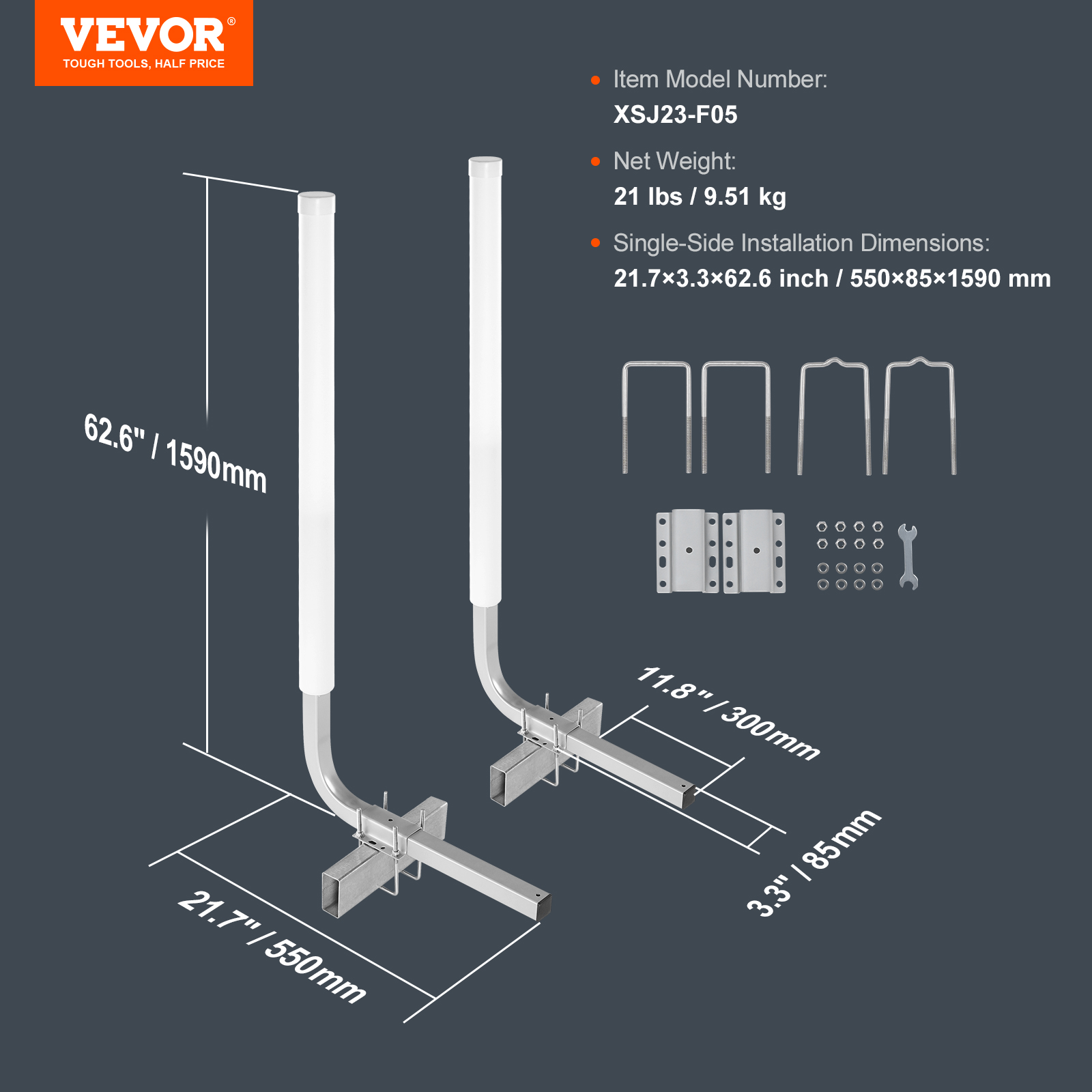 VEVOR Boat Trailer Guide 48/62/43/60/46” Galvanized Guide on PVC Poles Sailboat - Picture 57 of 86