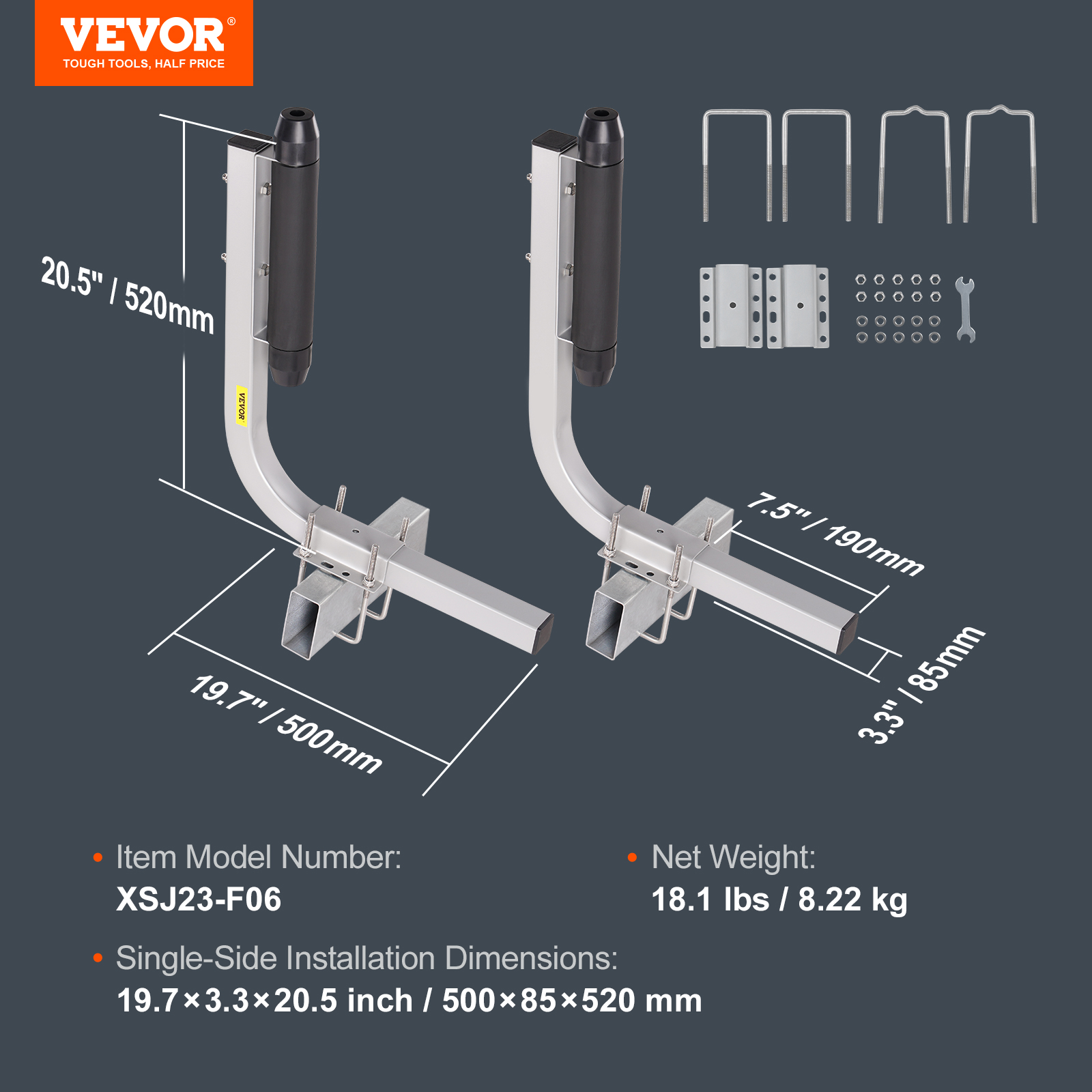 VEVOR Boat Trailer Guide 48/62/43/60/46” Galvanized Guide on PVC Poles Sailboat - Picture 81 of 86