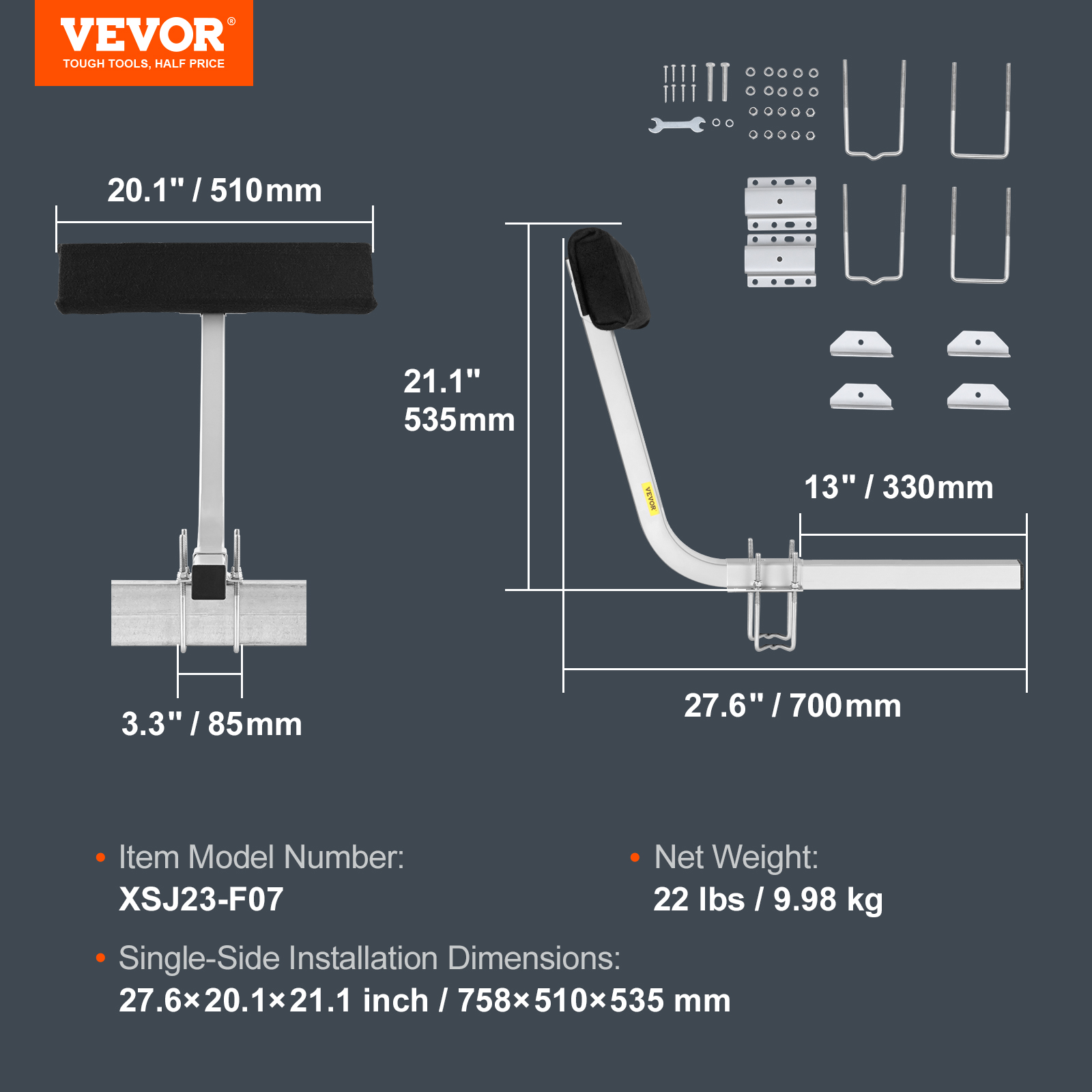 VEVOR Boat Trailer Guide 48/62/43/60/46” Galvanized Guide on PVC Poles Sailboat - Picture 45 of 86