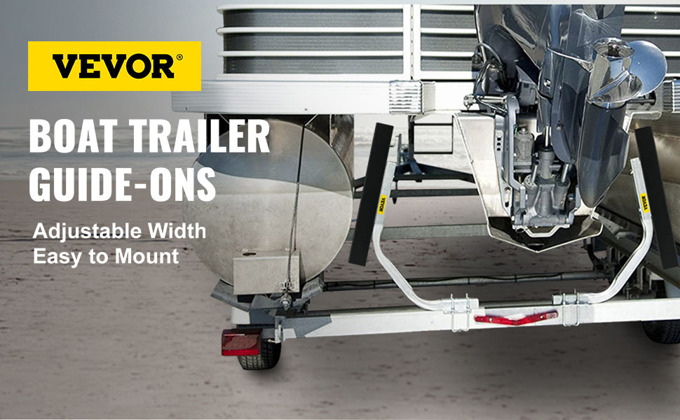 VEVOR Boat Trailer Guide-ons 48 2PCS Rustproof Steel Trailer Post Guide ons Trailer Guides with Pvc Pipes Complete Mounting Accessories Included