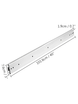 VEVOR Heavy Duty Drawer Slides 40" Length, Locking Drawer Slides 500lbs Load Capacity Long Full Extension Drawer Slide 1 Pair Side Mount Ball Bearing Drawer Glides Push to Open Drawer Runners Rail