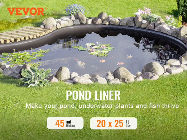 45mil EPDM Rubber Pond Liner 15ft.x20ft. —