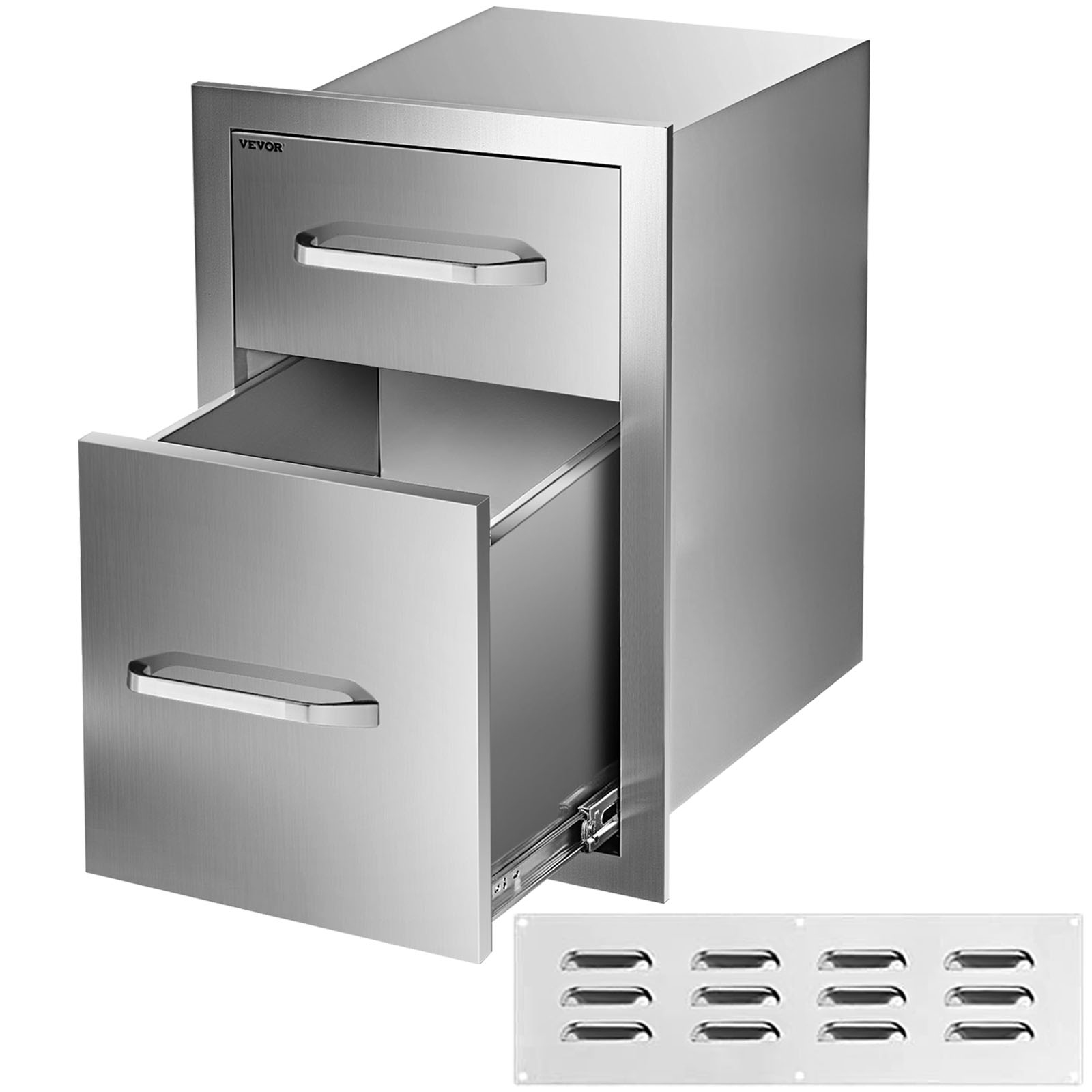 Amgood Mesa de trabajo de acero inoxidable con estante superior de doble  nivel | Combo de mesa de preparación de cocina y estantes de metal (mesa de