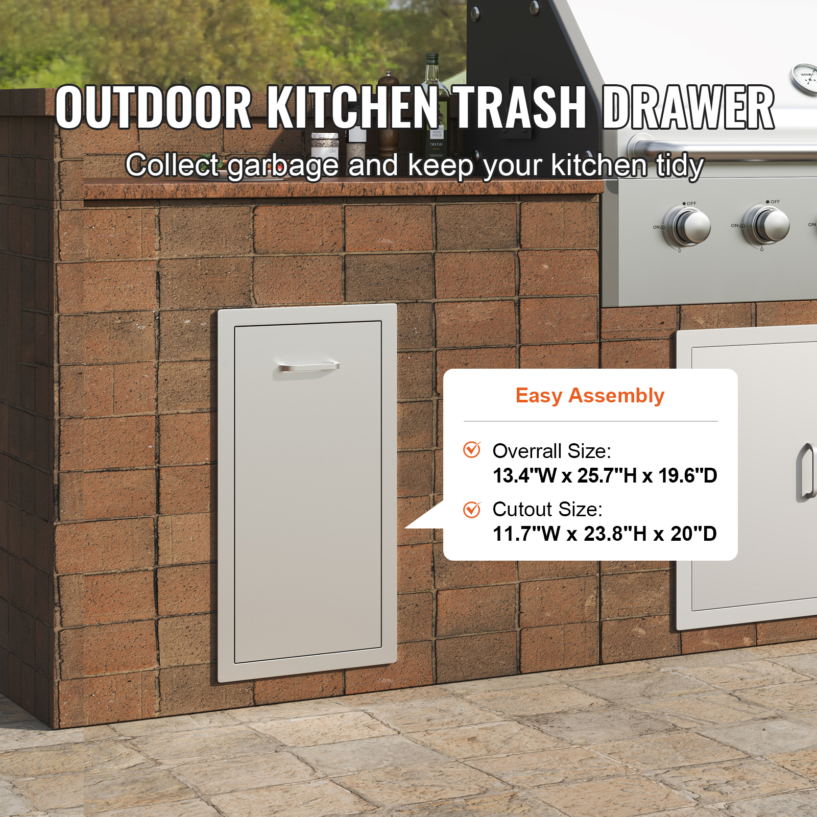 Stainless Steel Access BBQ Island Kitchen BBQ Door Drawers Outdoor - Picture 147 of 157