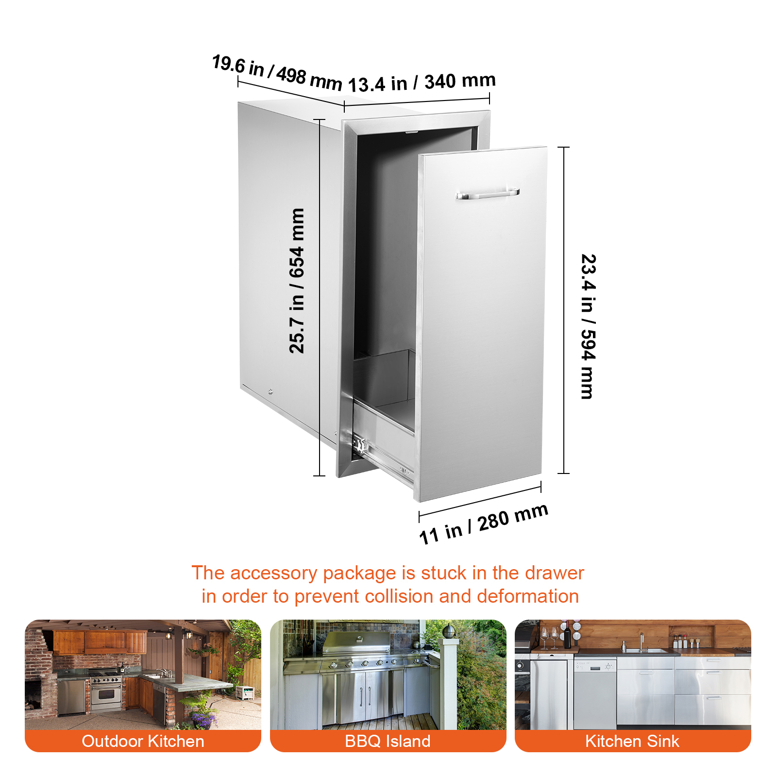 Stainless Steel Access BBQ Island Kitchen BBQ Door Drawers Outdoor - Picture 152 of 157