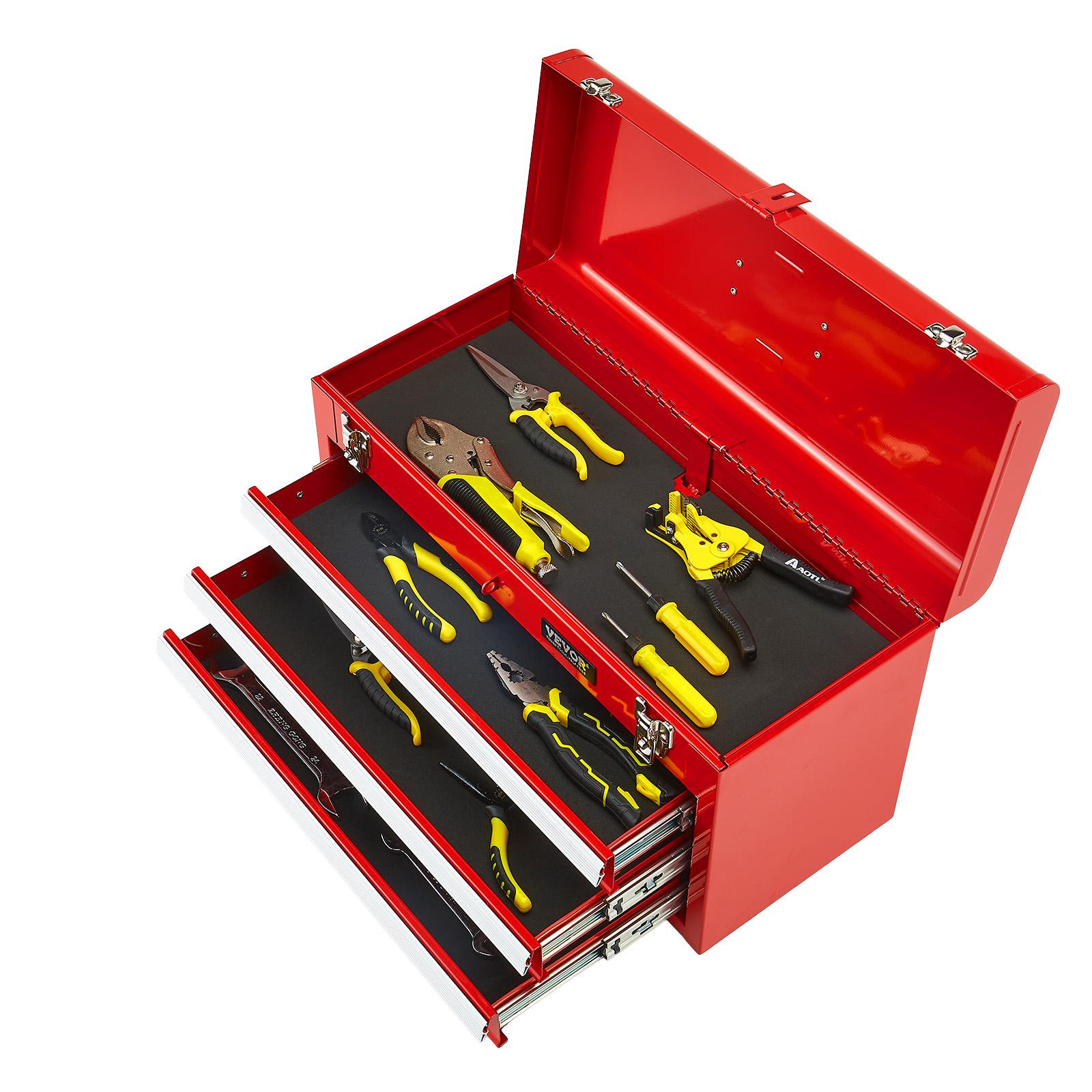 VEVOR Tool Box 218.4/457.2/520mm Portable Metal Tool Box 3/4/5 Drawers Organizer - Picture 60 of 72