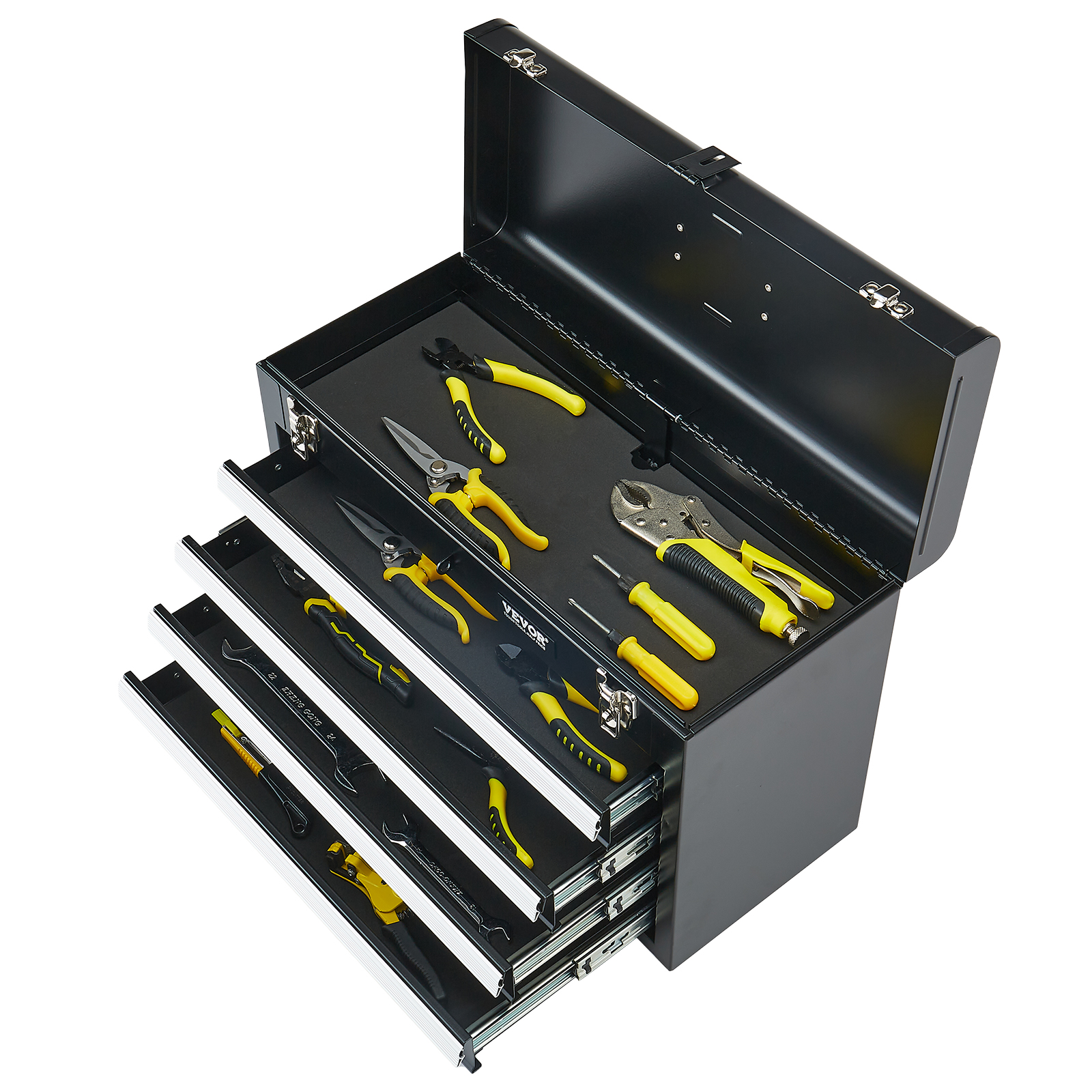 VEVOR Tool Box 218.4/457.2/520mm Portable Metal Tool Box 3/4/5 Drawers Organizer - Picture 72 of 72