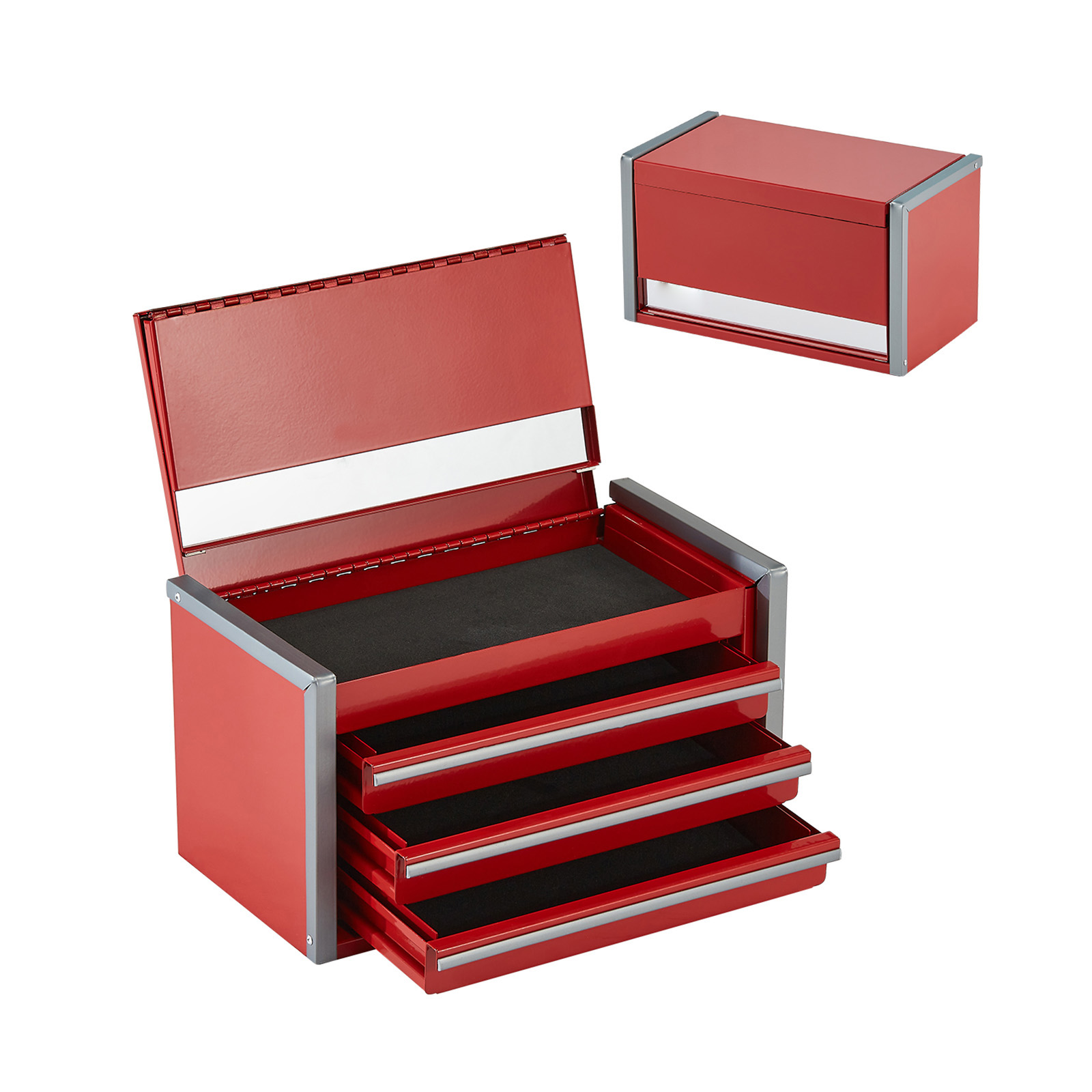 Uimoso Tool Box 8.6-20.5in Portable Metal Tool Box 3/4/5 Drawers Tool Organizer